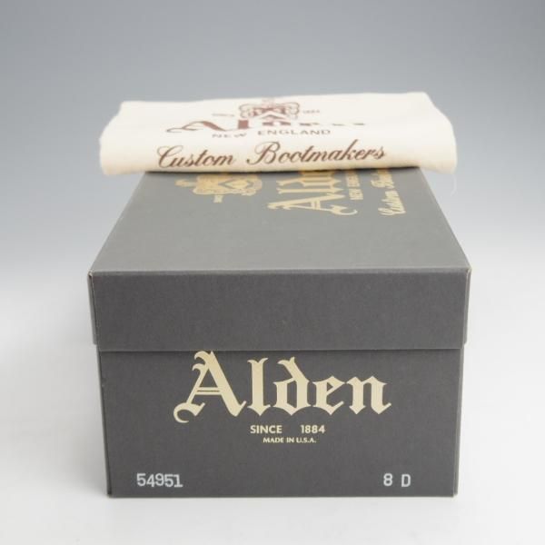 極美品★オールデン 8D【限定色★ダークブラウン/コードバン/125周年記念モデル】濃茶/54951/モディファイドラスト/Vチップ/Alden★j333