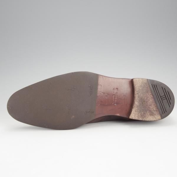 極美品★ジョンロブ SIZE 42/UK8程度【貴重★エルメス別注/ミュージアムカーフ】H103ラスト/濃茶/メンズ/HERMES/JOHN LOBB★j334