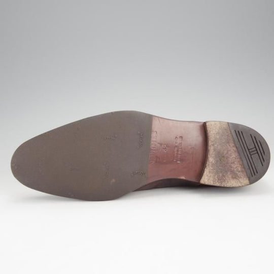 極美品★ジョンロブ SIZE 42/UK8程度【貴重★エルメス別注/ミュージアムカーフ】H103ラスト/濃茶/メンズ/HERMES/JOHN LOBB★j334