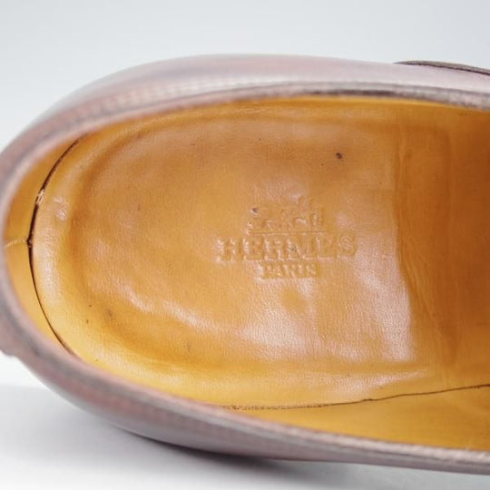 極美品★ジョンロブ SIZE 42/UK8程度【貴重★エルメス別注/ミュージアムカーフ】H103ラスト/濃茶/メンズ/HERMES/JOHN LOBB★j334