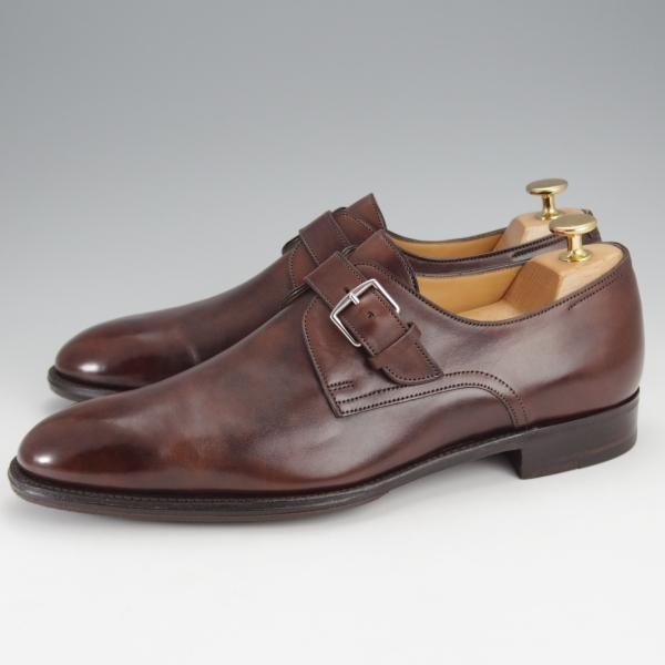 極美品★ジョンロブ SIZE 42/UK8程度【貴重★エルメス別注/ミュージアムカーフ】H103ラスト/JARVIS/モンクストラップ/JOHN LOBB★j337