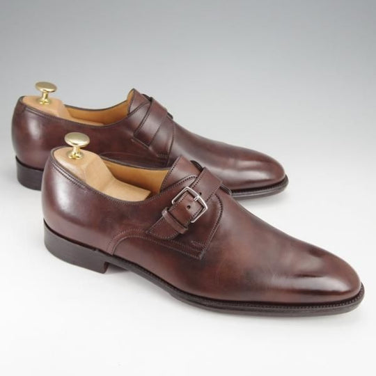 極美品★ジョンロブ SIZE 42/UK8程度【貴重★エルメス別注/ミュージアムカーフ】H103ラスト/JARVIS/モンクストラップ/JOHN LOBB★j337