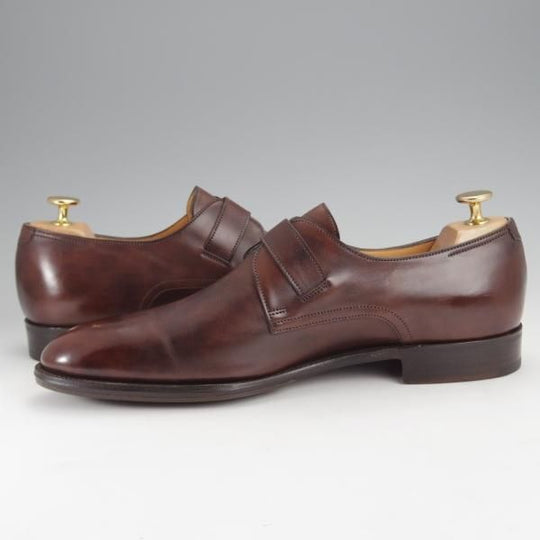 極美品★ジョンロブ SIZE 42/UK8程度【貴重★エルメス別注/ミュージアムカーフ】H103ラスト/JARVIS/モンクストラップ/JOHN LOBB★j337