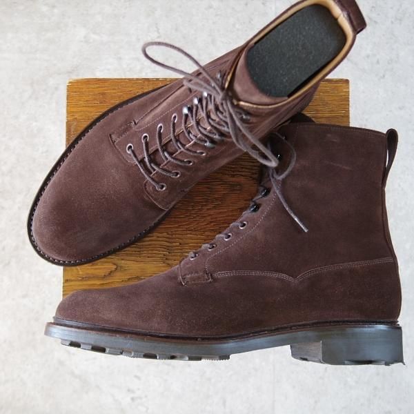 極美品★クロケット&ジョーンズ 9E【トレーディングポスト別注★リッジウェイソール/ARRAN】365ラスト/ブーツ/濃茶/Crockett&Jones★j338