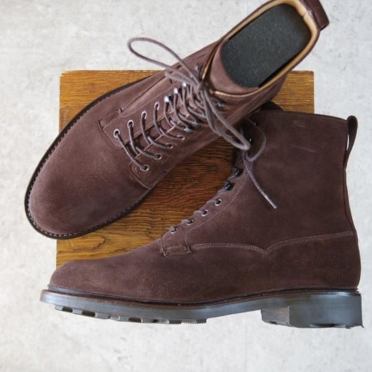 極美品★クロケット&ジョーンズ 9E【トレーディングポスト別注★リッジウェイソール/ARRAN】365ラスト/ブーツ/濃茶/Crockett&Jones★j338