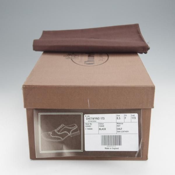新品★チャーチ 85F/UK8.5【定価￥176,000-★チェットウィンド/CHETWYND】173ラスト/フルブローグ/カーフ/黒/Church's★j339