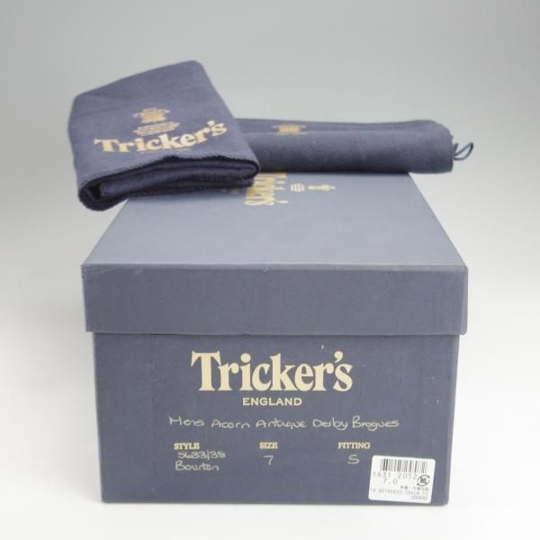 極美品★トリッカーズ SIZE 7【定価￥102,300-★ダイナイトソール/BOURTON/エイコンアンティーク】カントリーシューズ/Tricker's★j341