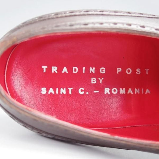 極上★(東欧)サンクリスピン SIZE 6.5【貴重★ハンドソーンウェルテッド製法/トレーディングポスト別注】フルブローグ/カーフ/濃茶★j342