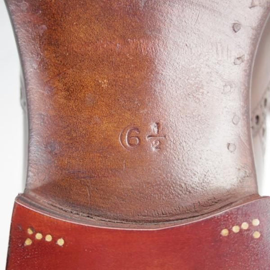 極上★(東欧)サンクリスピン SIZE 6.5【貴重★ハンドソーンウェルテッド製法/トレーディングポスト別注】フルブローグ/カーフ/濃茶★j342