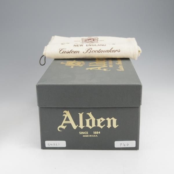 極美品★オールデン 7.5D【定価￥169,400-★コードバン仕様/モディファイドラスト/54321】SHIPS別注/Vチップ/赤茶/Alden★j344