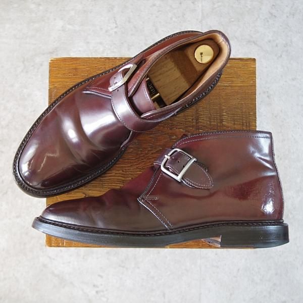 ★オールデン 8E【コードバン仕様★ジョージブーツ/(スイス)LA GRIFFE AUSONI別注】チャッカブーツ/バリーラスト/赤茶/Alden★j345