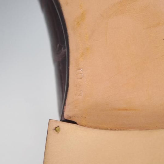 美品★(伊)シルヴァノ・ラッタンジ SIZE 6.5【定価￥540,000-★クロコダイル仕様/コインローファー】BELLAGIORNATA/濃茶/メンズ★j346