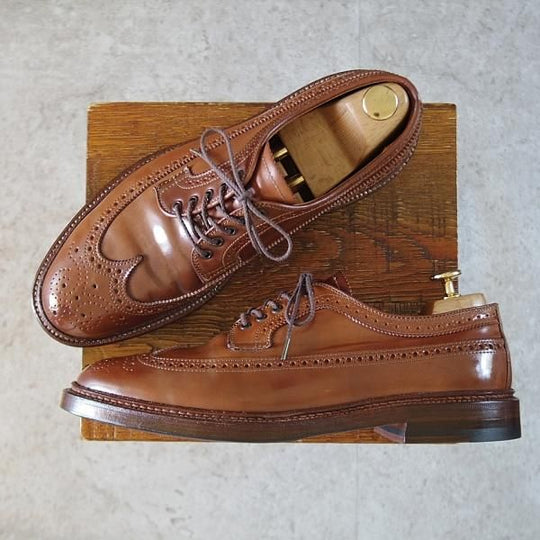 極上★オールデン 8D【貴重★ウイスキーコードバン/茶/97891】ユナイテッドアローズ別注/ロングウイング/バリーラスト/Alden★j347