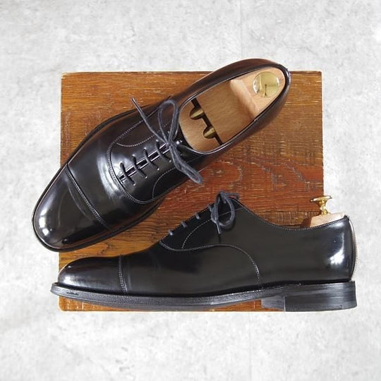 極美品★チャーチ 65F/UK6.5【定価￥176,000-★コンサル/CONSUL R】173ラスト/ストレートチップ/黒/メンズ/Church's★j350