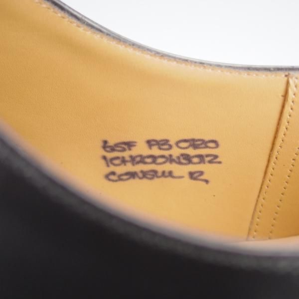 極美品★チャーチ 65F/UK6.5【定価￥176,000-★コンサル/CONSUL R】173ラスト/ストレートチップ/黒/メンズ/Church's★j350