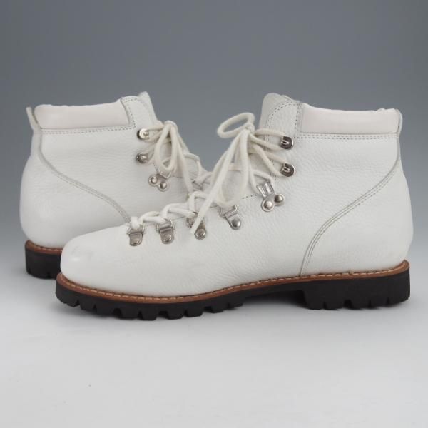 美品★パラブーツ SIZE 8【モデル定価￥82,500-★AVORIAZ/アヴォリアーズ】ジャンヌソール/マウンテンブーツ/白/メンズ/Paraboot★j351