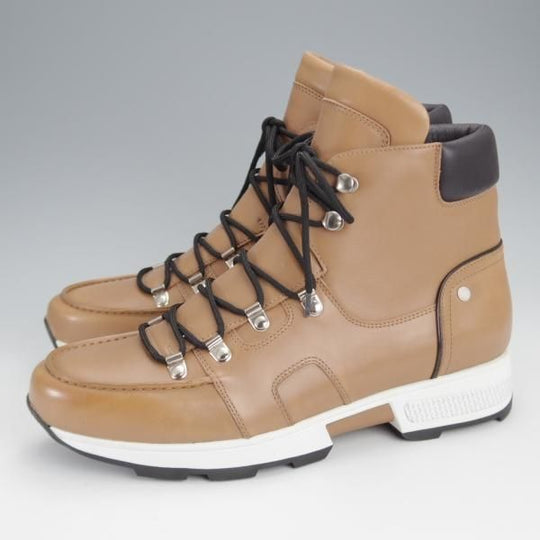 未使用★(伊製)HERMES/エルメス SIZE 40【★レザースニーカー/茶】レースアップブーツ/ハイカット/カーフ/茶/メンズ★j353