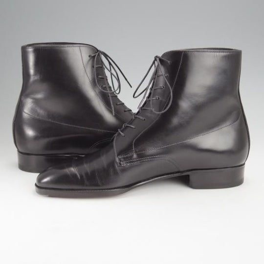 未使用★(仏)オーベルシー 4.5E【定価￥198,000-★(仏)デュプイ社のボックスカーフ仕様/HUGH】レースアップブーツ/黒/AUBERCY★j354