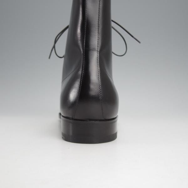 未使用★(仏)オーベルシー 4.5E【定価￥198,000-★(仏)デュプイ社のボックスカーフ仕様/HUGH】レースアップブーツ/黒/AUBERCY★j354