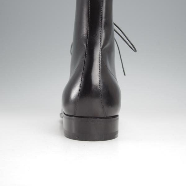 未使用★(仏)オーベルシー 4.5E【定価￥198,000-★(仏)デュプイ社のボックスカーフ仕様/HUGH】レースアップブーツ/黒/AUBERCY★j354