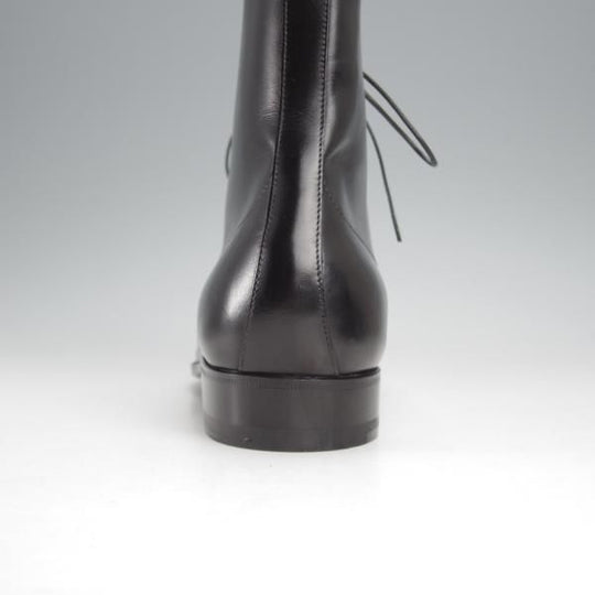 未使用★(仏)オーベルシー 4.5E【定価￥198,000-★(仏)デュプイ社のボックスカーフ仕様/HUGH】レースアップブーツ/黒/AUBERCY★j354