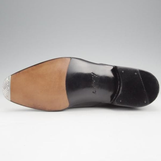 未使用★(仏)オーベルシー 4.5E【定価￥198,000-★(仏)デュプイ社のボックスカーフ仕様/HUGH】レースアップブーツ/黒/AUBERCY★j354