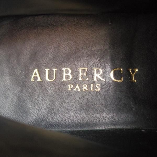 未使用★(仏)オーベルシー 4.5E【定価￥198,000-★(仏)デュプイ社のボックスカーフ仕様/HUGH】レースアップブーツ/黒/AUBERCY★j354
