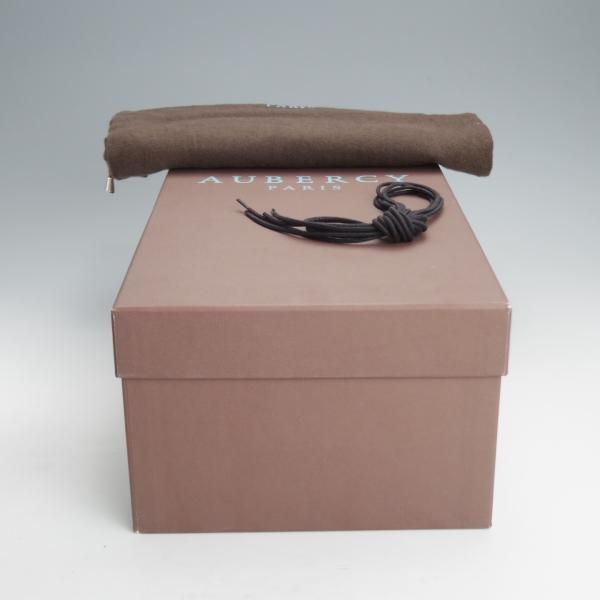 未使用★(仏)オーベルシー 4.5E【定価￥198,000-★(仏)デュプイ社のボックスカーフ仕様/HUGH】レースアップブーツ/黒/AUBERCY★j354