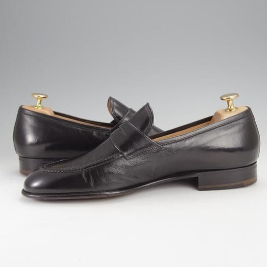 未使用★(伊)タニノクリスチー SIZE 7.5【デッドストック品★コインローファー/127590】スリッポン/カーフ/黒/TANINO CRISCI★j355