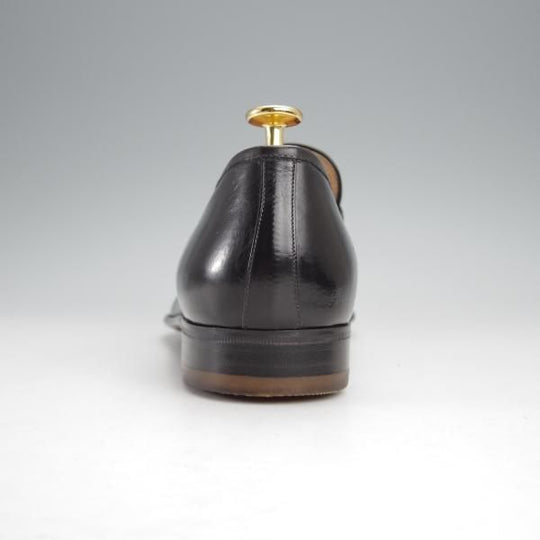 未使用★(伊)タニノクリスチー SIZE 7.5【デッドストック品★コインローファー/127590】スリッポン/カーフ/黒/TANINO CRISCI★j355