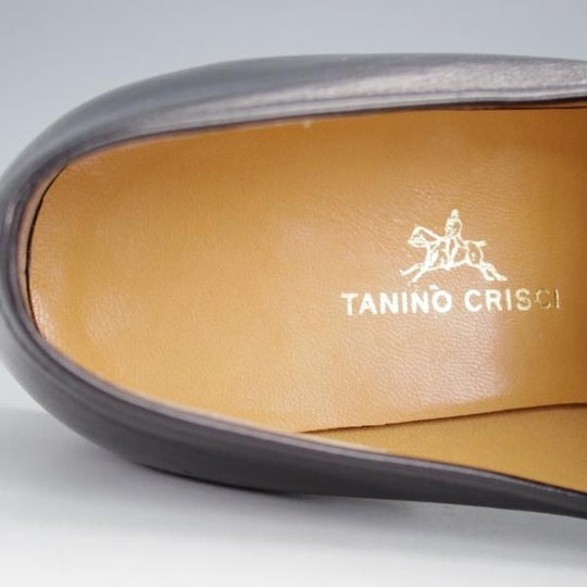 未使用★(伊)タニノクリスチー SIZE 7.5【デッドストック品★コインローファー/127590】スリッポン/カーフ/黒/TANINO CRISCI★j355