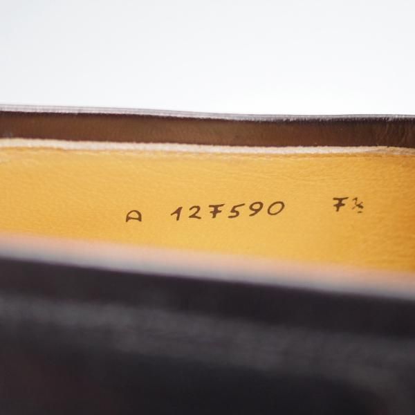 未使用★(伊)タニノクリスチー SIZE 7.5【デッドストック品★コインローファー/127590】スリッポン/カーフ/黒/TANINO CRISCI★j355