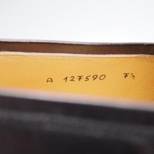 未使用★(伊)タニノクリスチー SIZE 7.5【デッドストック品★コインローファー/127590】スリッポン/カーフ/黒/TANINO CRISCI★j355