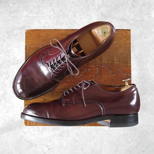 極上★オールデン 6.5D【定価￥169,400-★コードバン仕様/モディファイドラスト/53501】プレーントゥ/バーガンディー/赤茶/Alden★j356