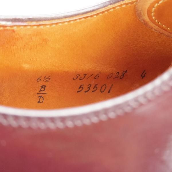 極上★オールデン 6.5D【定価￥169,400-★コードバン仕様/モディファイドラスト/53501】プレーントゥ/バーガンディー/赤茶/Alden★j356