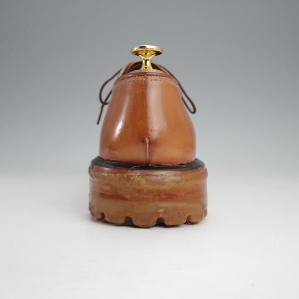 極美品★(伊)シルヴァノ・サセッティ SIZE 6.5【定価￥212,300-★リバースコードバン仕様/(米)ホーウィン社】プレーントゥ/茶★j357