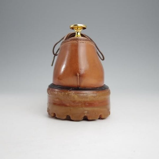 極美品★(伊)シルヴァノ・サセッティ SIZE 6.5【定価￥212,300-★リバースコードバン仕様/(米)ホーウィン社】プレーントゥ/茶★j357