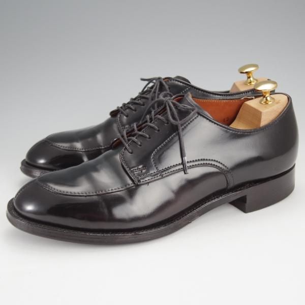 美品★オールデン 7.5D【同系モデル定価￥169,400-★コードバン仕様/モディファイドラスト/BEAMS別注】54332/Vチップ/黒/Alden★j358