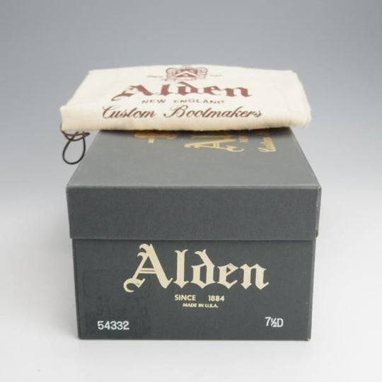 美品★オールデン 7.5D【同系モデル定価￥169,400-★コードバン仕様/モディファイドラスト/BEAMS別注】54332/Vチップ/黒/Alden★j358