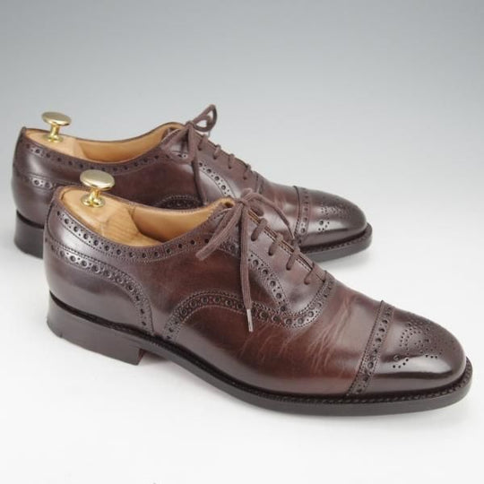 極美品★チャーチ 60F/UK6【現行定価￥176,000-★ディプロマット/DIPLOMAT】173ラスト/セミブローグ/ネバダカーフ/濃茶/Church's★j361