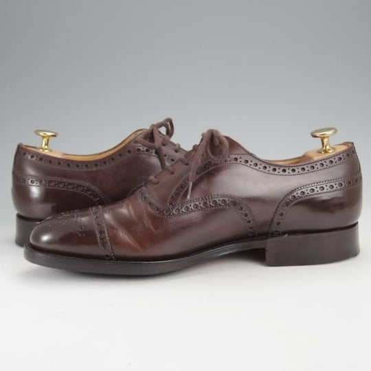 極美品★チャーチ 60F/UK6【現行定価￥176,000-★ディプロマット/DIPLOMAT】173ラスト/セミブローグ/ネバダカーフ/濃茶/Church's★j361