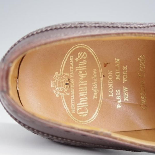 極美品★チャーチ 60F/UK6【現行定価￥176,000-★ディプロマット/DIPLOMAT】173ラスト/セミブローグ/ネバダカーフ/濃茶/Church's★j361