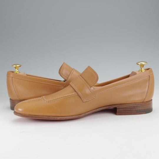 未使用★(伊製)HERMES/エルメス SIZE 40【★ローファー/薄茶】カーフ/メンズ★j363