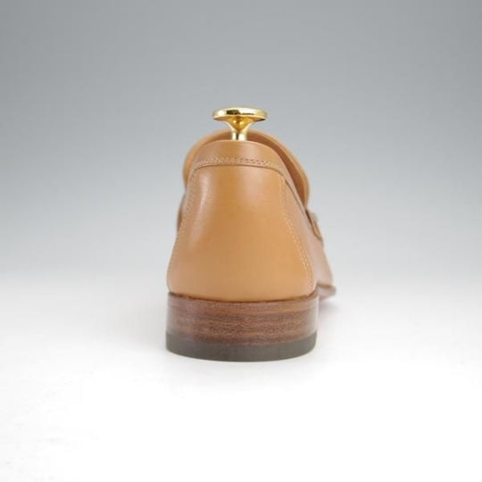 未使用★(伊製)HERMES/エルメス SIZE 40【★ローファー/薄茶】カーフ/メンズ★j363