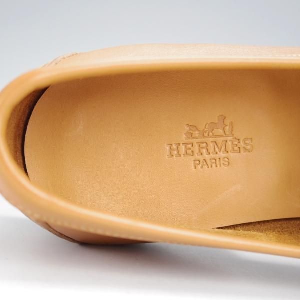 未使用★(伊製)HERMES/エルメス SIZE 40【★ローファー/薄茶】カーフ/メンズ★j363