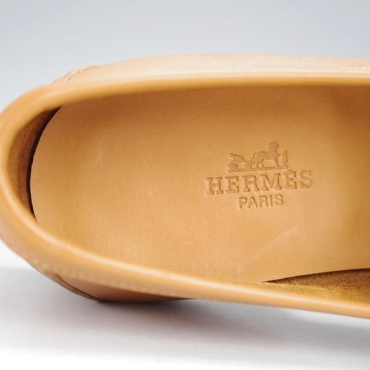 未使用★(伊製)HERMES/エルメス SIZE 40【★ローファー/薄茶】カーフ/メンズ★j363