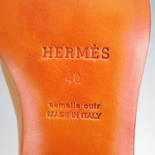 未使用★(伊製)HERMES/エルメス SIZE 40【★ローファー/薄茶】カーフ/メンズ★j363