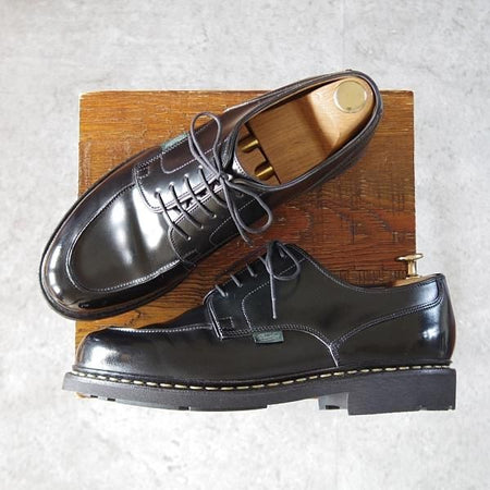 極美品★パラブーツ SIZE 8【定価￥148,500-★コードバン仕様/CHAMBORD/シャンボード】Uチップ/TEXソール/黒/メンズ/Paraboot★j364