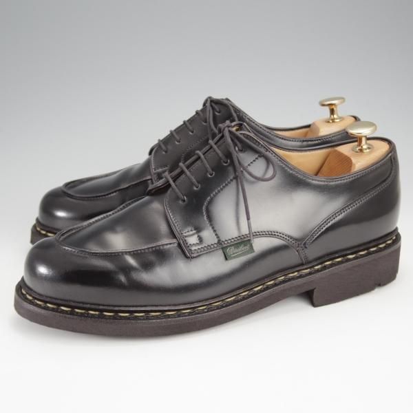 極美品★パラブーツ SIZE 8【定価￥148,500-★コードバン仕様/CHAMBORD/シャンボード】Uチップ/TEXソール/黒/メンズ/Paraboot★j364
