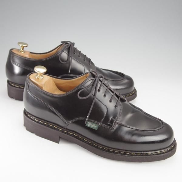 極美品★パラブーツ SIZE 8【定価￥148,500-★コードバン仕様/CHAMBORD/シャンボード】Uチップ/TEXソール/黒/メンズ/Paraboot★j364